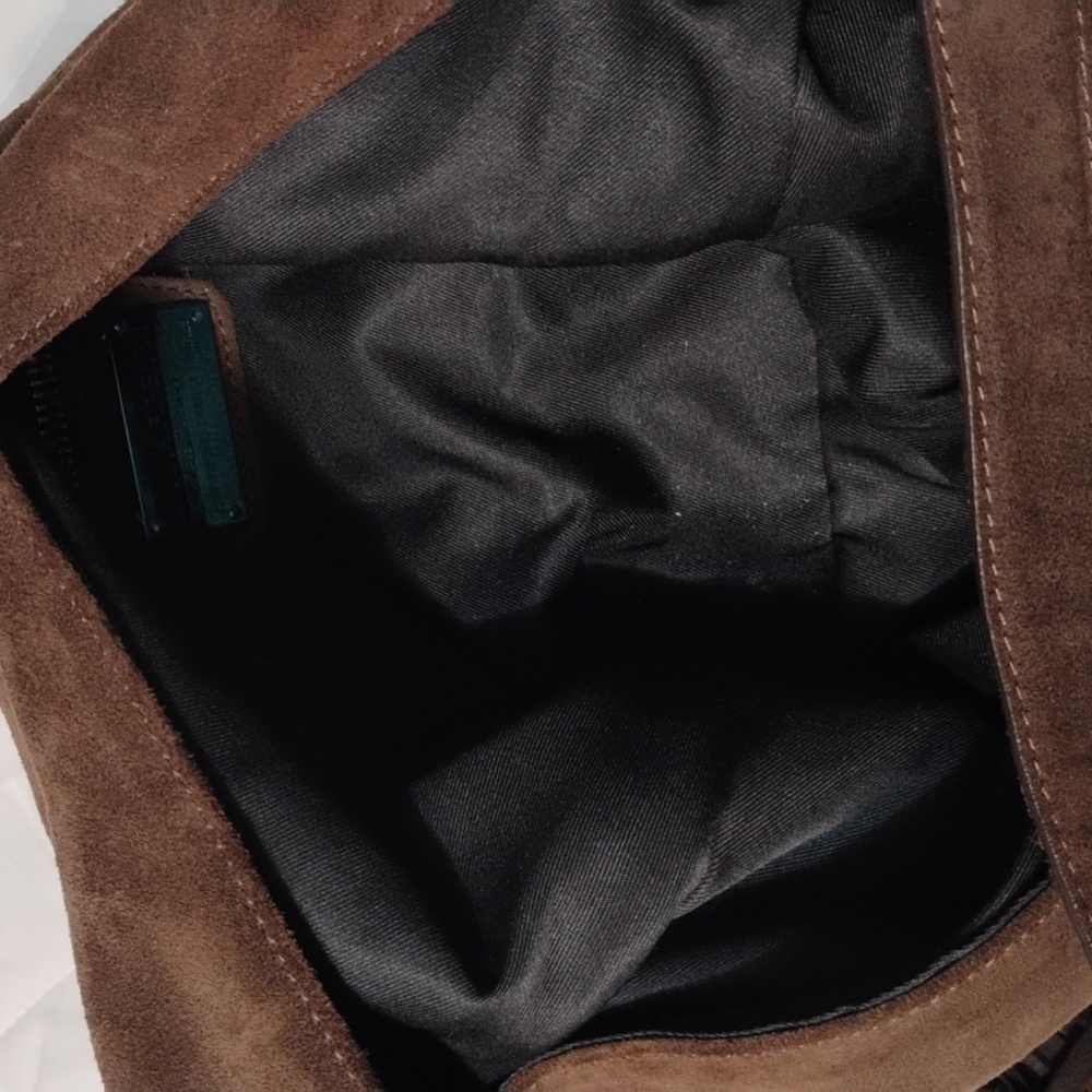 Brown Suede Fringe Hobo Bag - Picture 3 of 4
